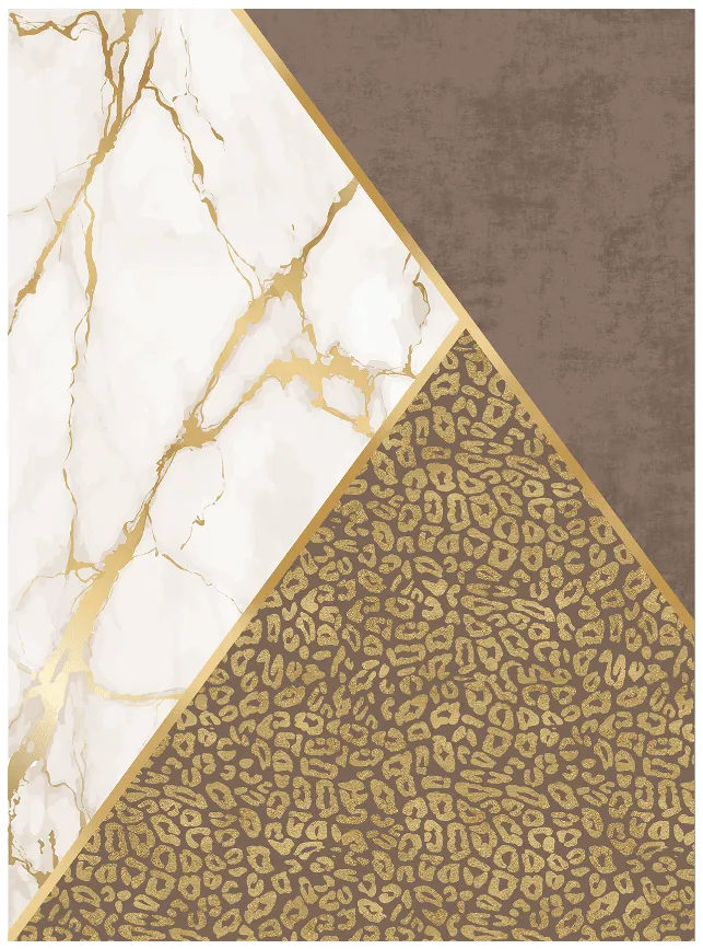 Wilton-tæppe - Granada (brun/hvid/guld)