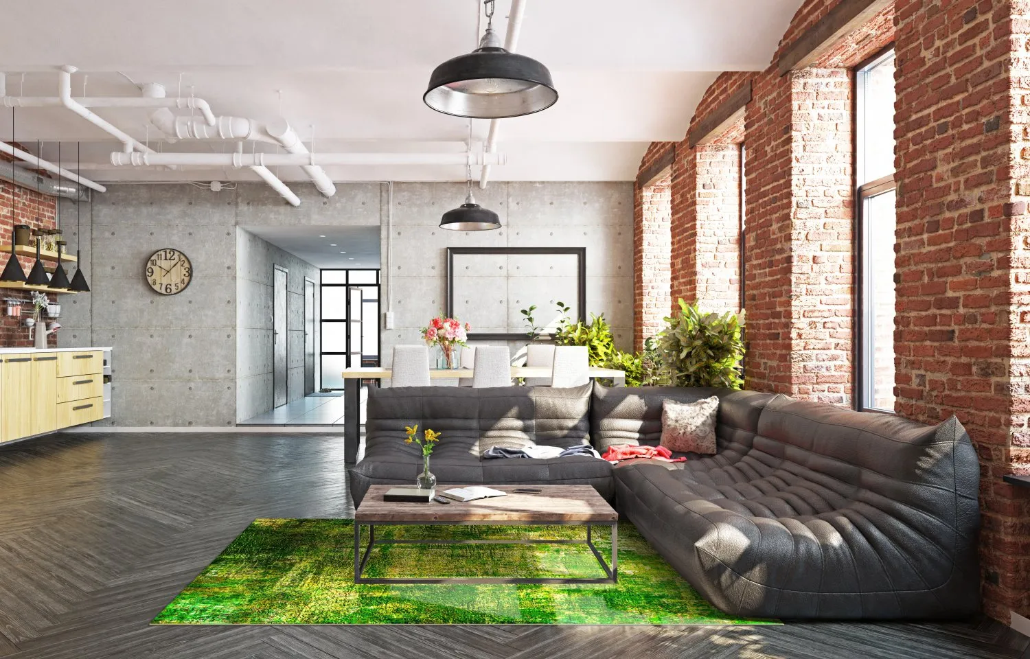 Wilton-tæppe - Padron (grøn)