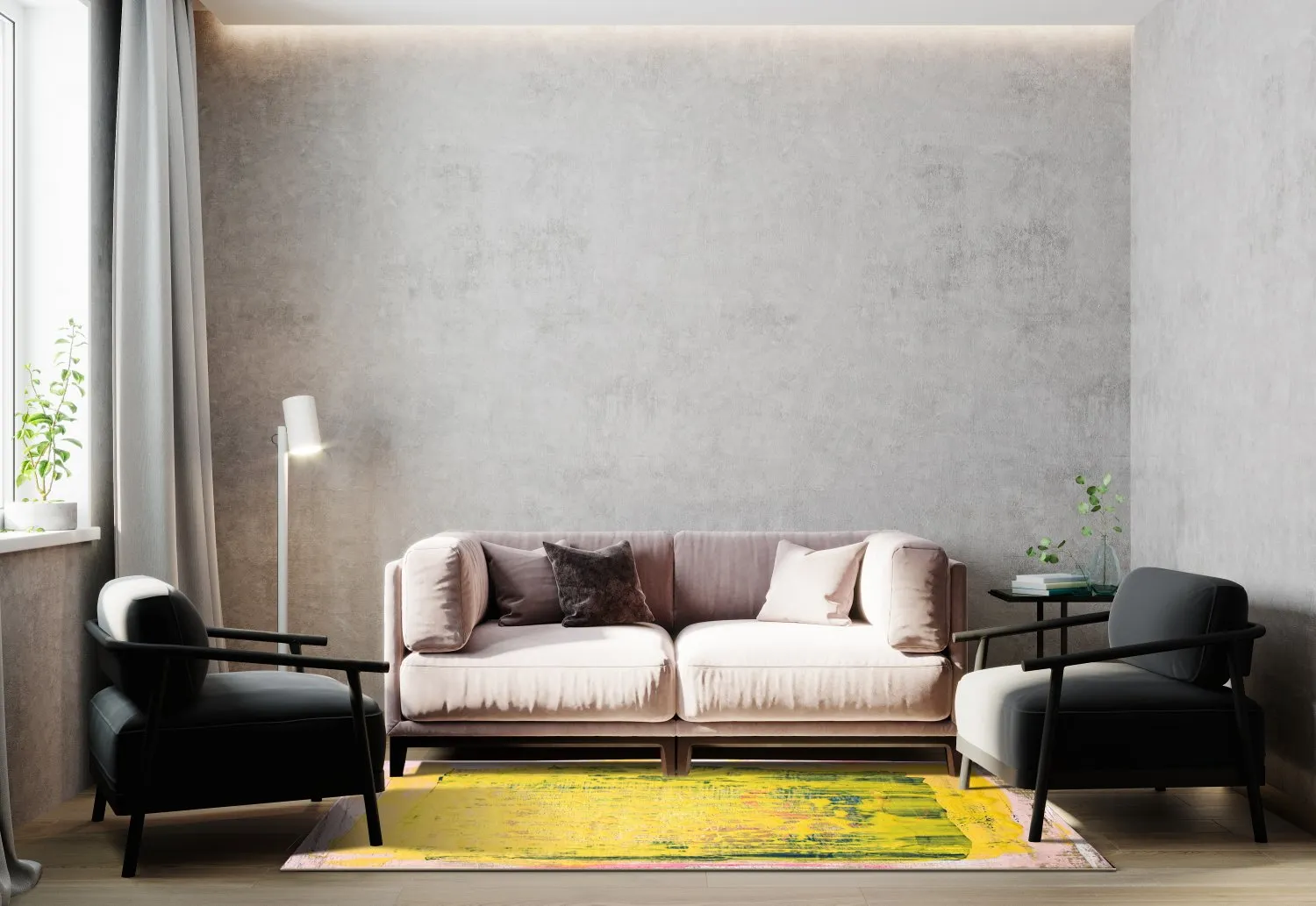 Wilton-tæppe - Lemos (gul)