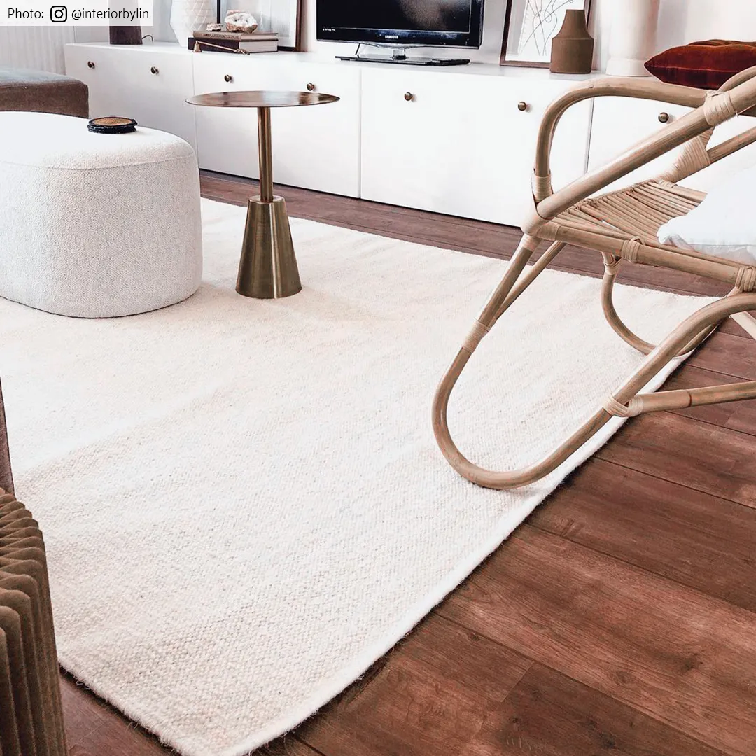 Uldtæppe - Hamilton (hvid)