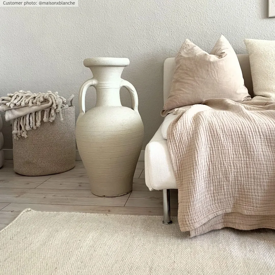 Uldtæppe - Hamilton (hvid)