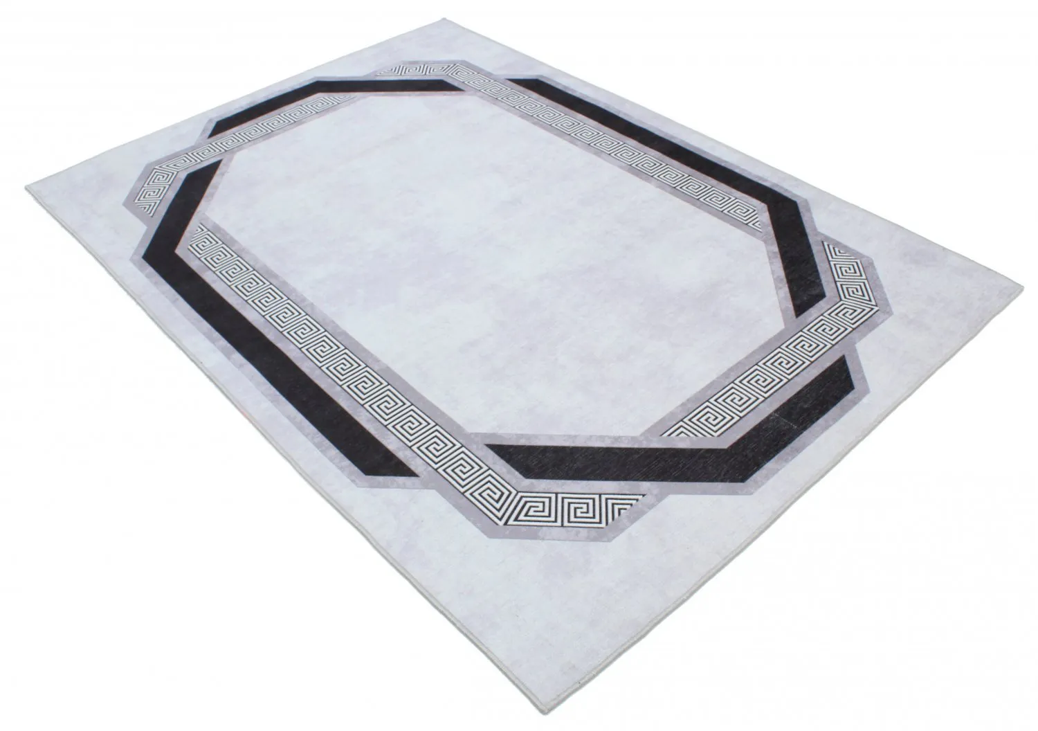 Wilton-tæppe - Olympia (sort/hvid)
