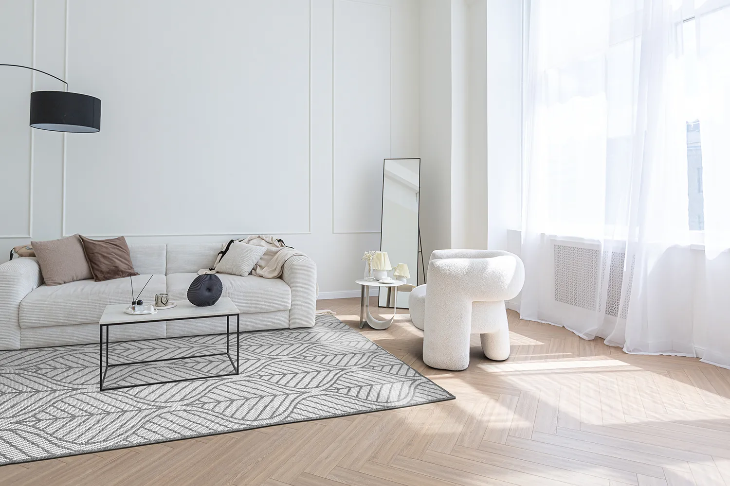 Tæpper til indendørs/udendørs brug - Harvey (grå)