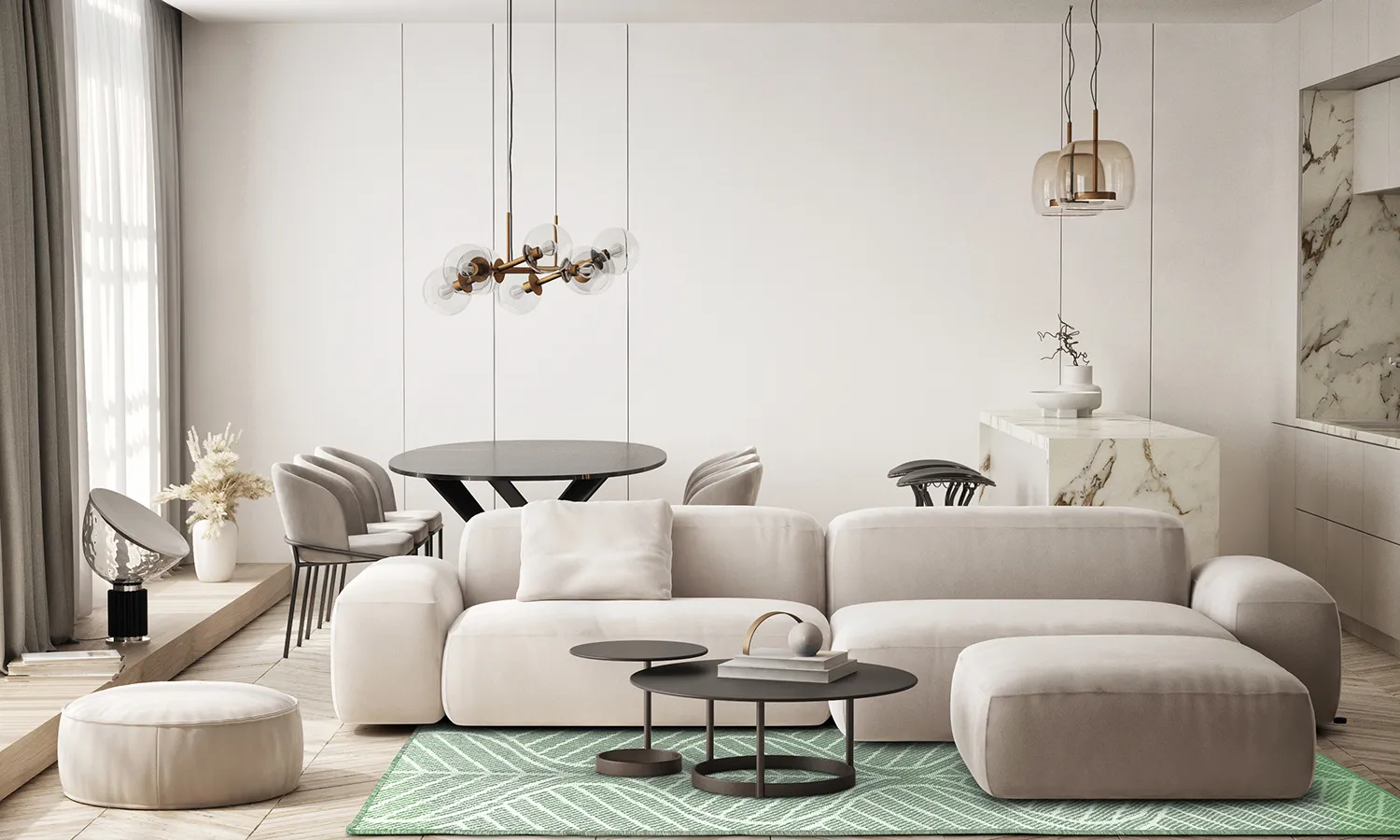 Tæpper til indendørs/udendørs brug - Harvey (grøn)