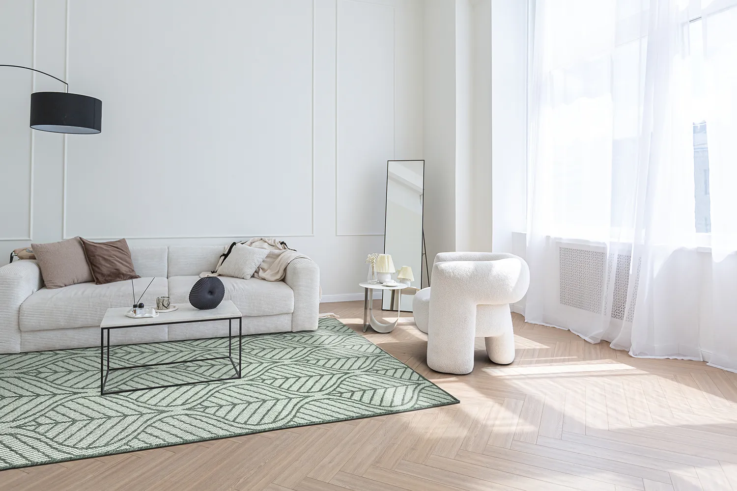 Tæpper til indendørs/udendørs brug - Harvey (grøn)