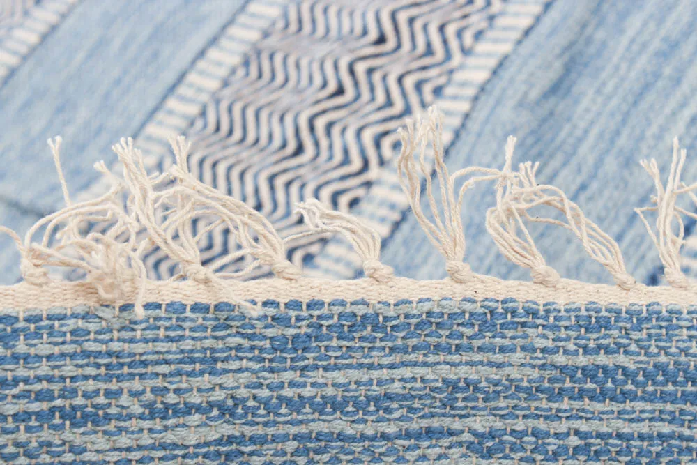 Kludetæppe fra Strehög of Sweden - Havtorn (blå)