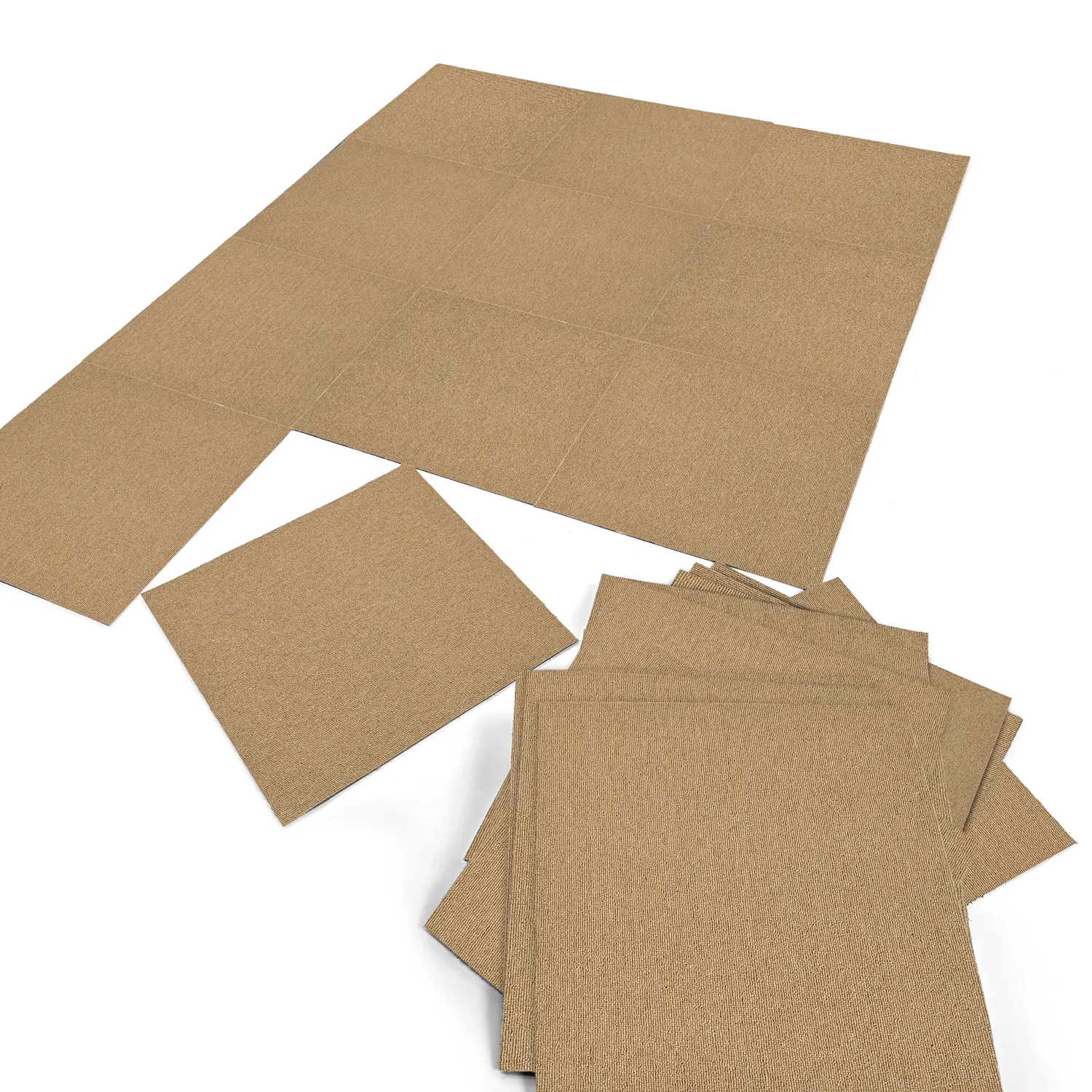 Væg-til-væg-tæppe - Almeria Tæppefliser 24 stk. (beige)