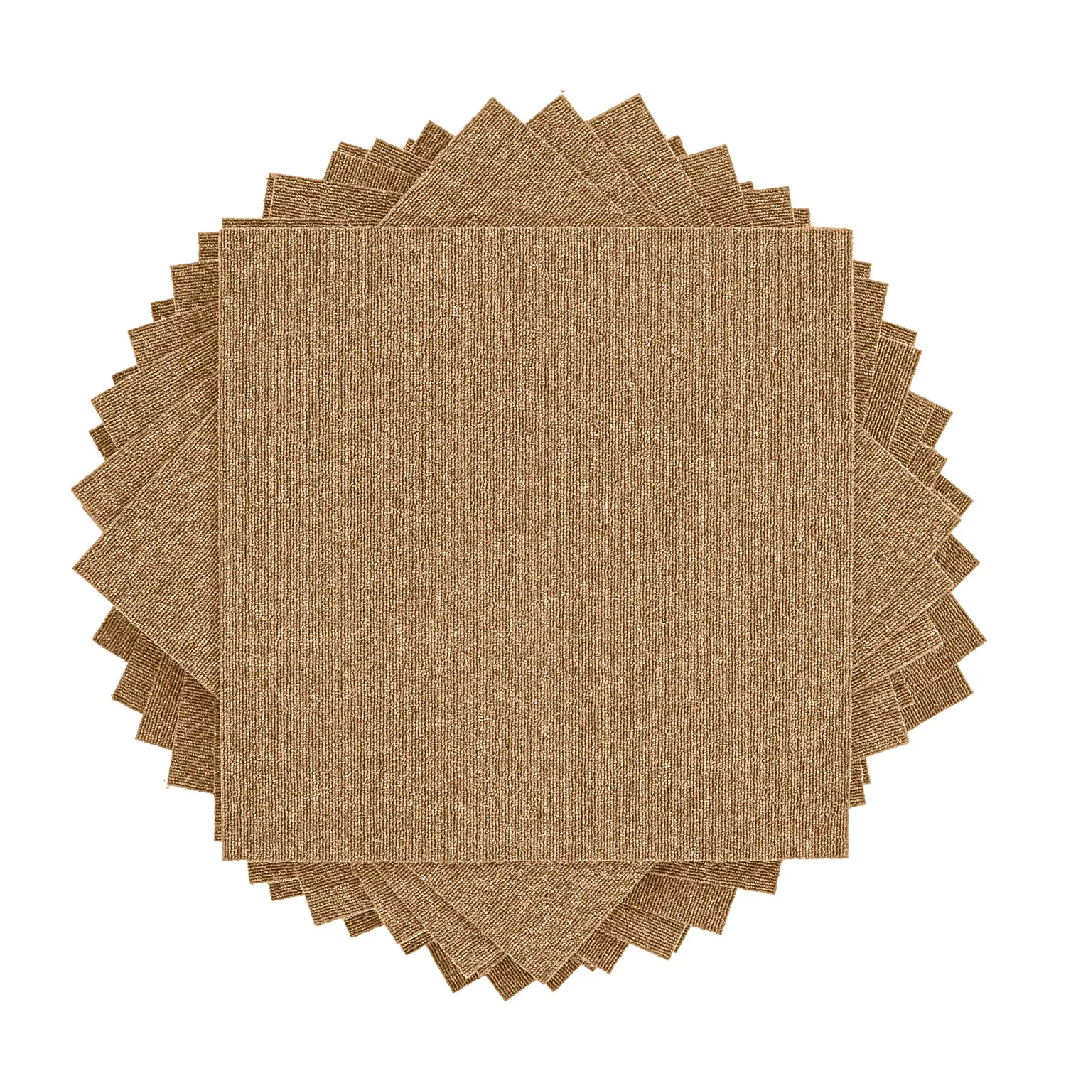 Væg-til-væg-tæppe - Almeria Tæppefliser 24 stk. (beige)