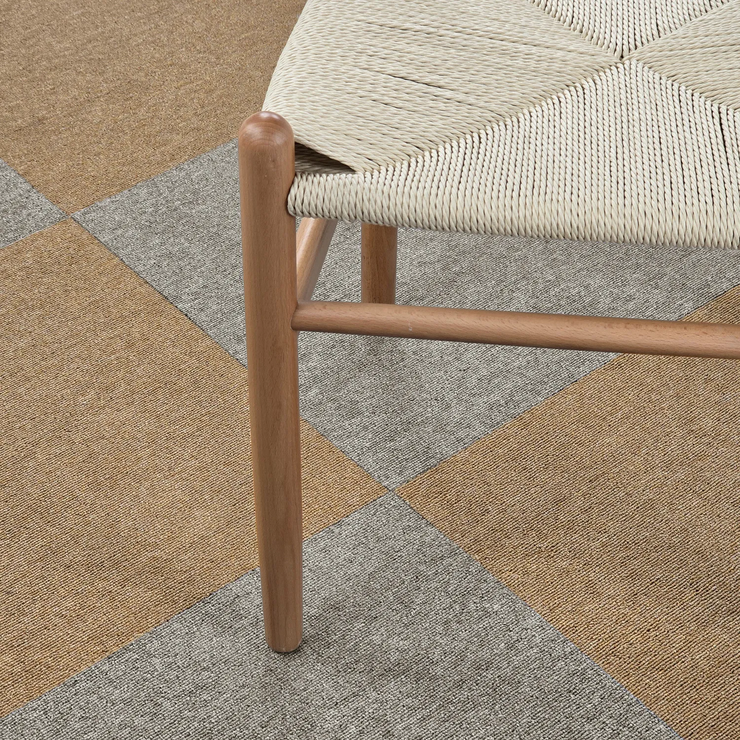 Væg-til-væg-tæppe - Almeria Tæppefliser 24 stk. (beige)