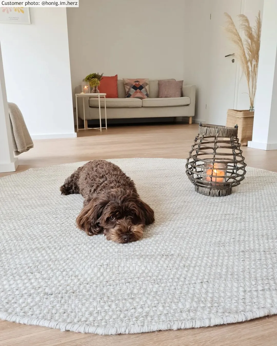 Runde tæpper - Otago (natur)