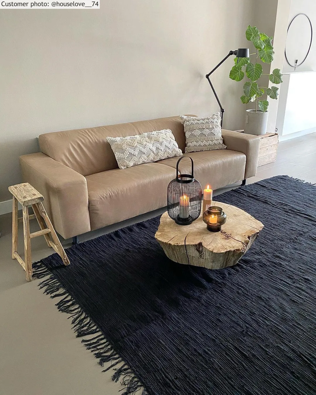 Kludetæppe - Silje (sort)