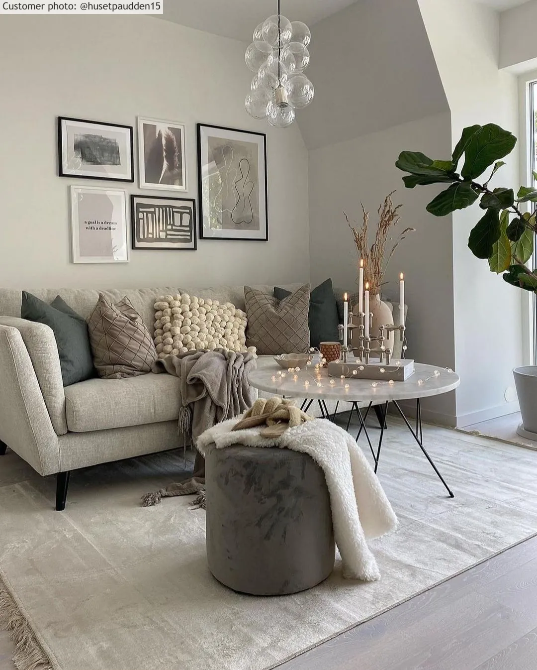 Wilton-tæppe - Art Silk (lysegrå/beige)