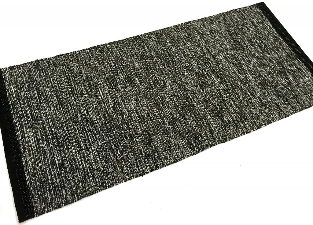 Kludetæppe - Slite (sort-hvid)