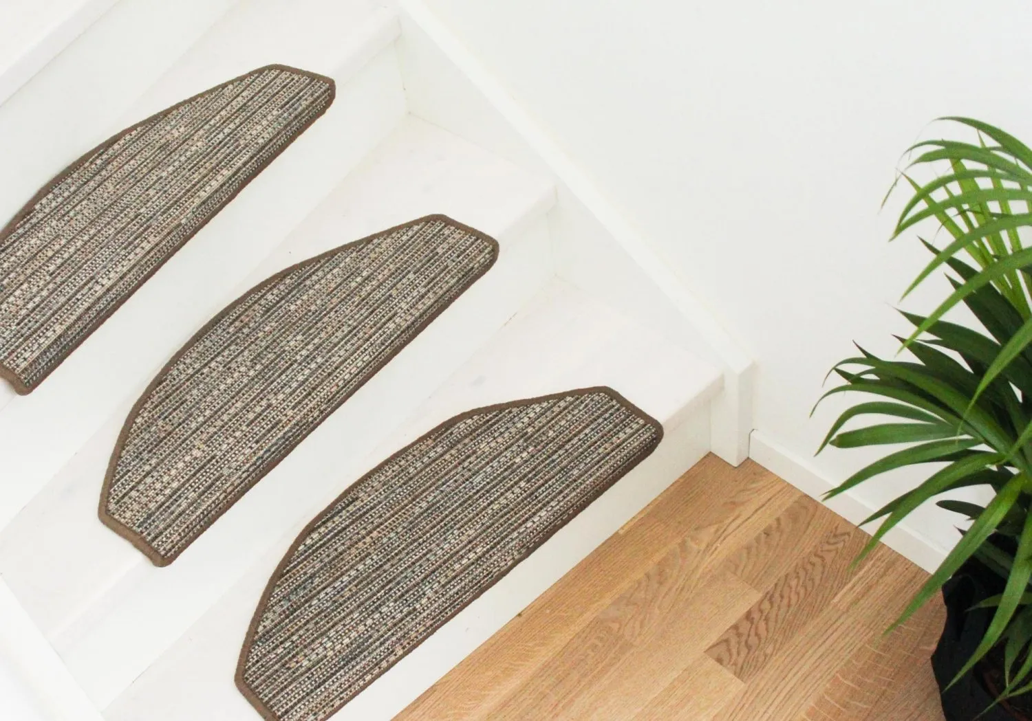 Trappe-tæppe - Sylt 28 x 65 cm (grå mix)