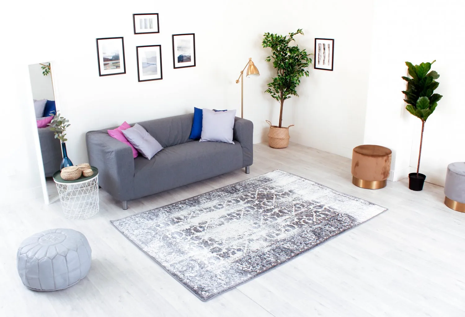 Wilton-tæppe - Varde (grå)