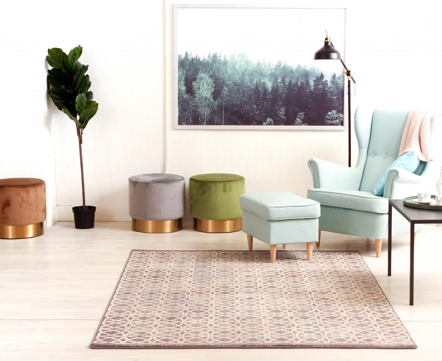 Uldtæppe - Abria (antracit)