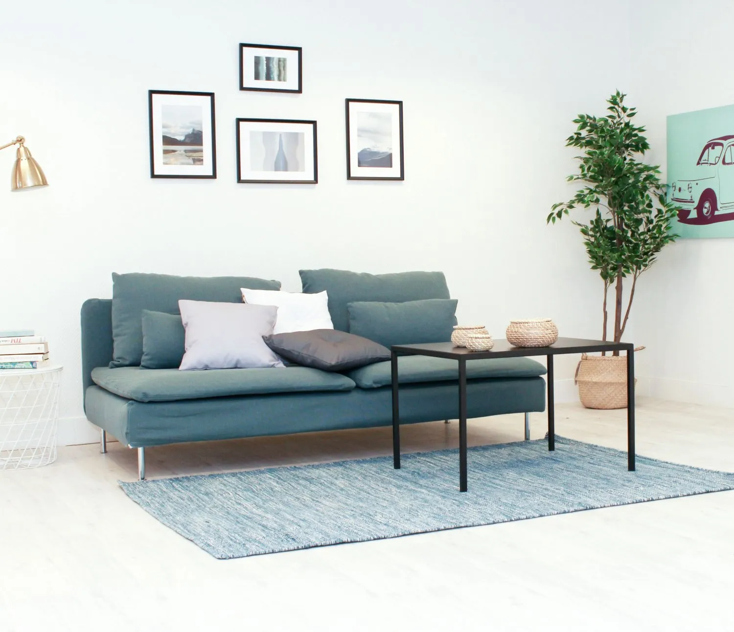 Uldtæppe - Wellington (blå)