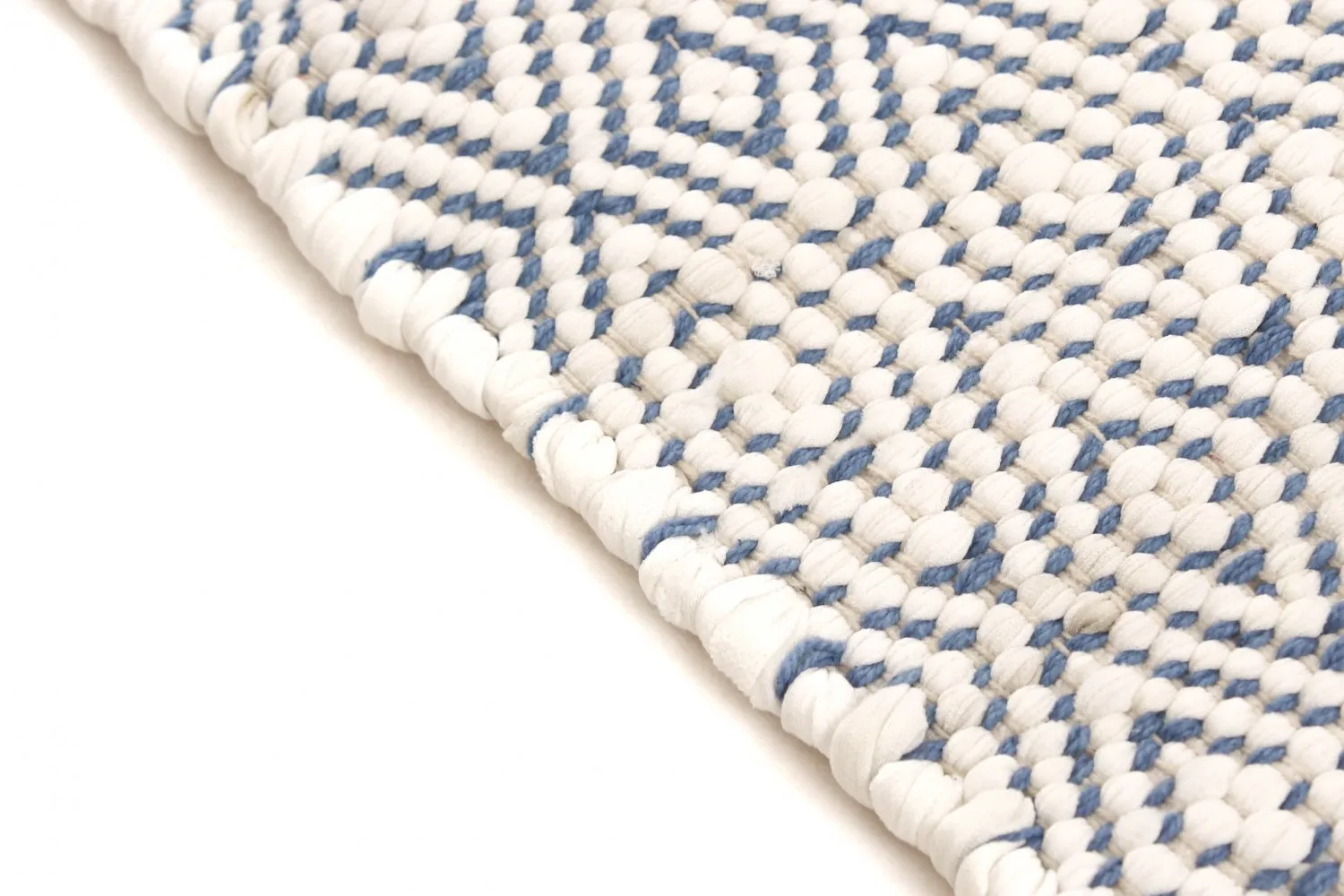 Kludetæppe - Falster (blå)