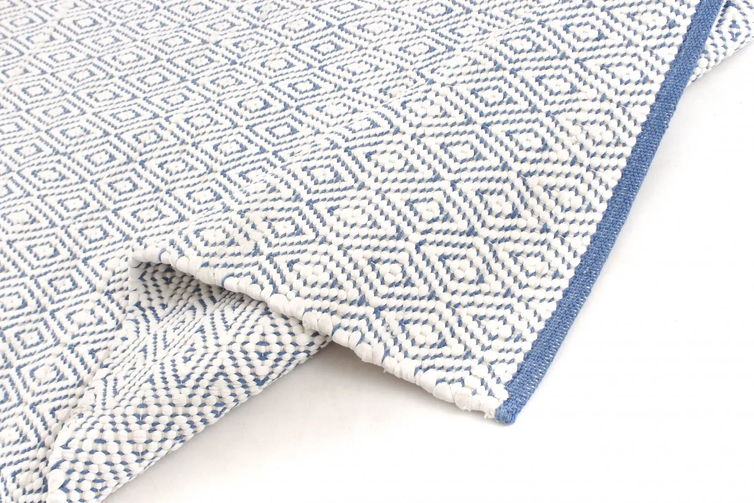 Kludetæppe - Falster (blå)