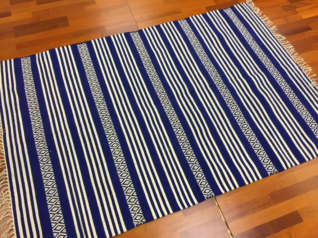 Kludetæppe - Ystad (blå)