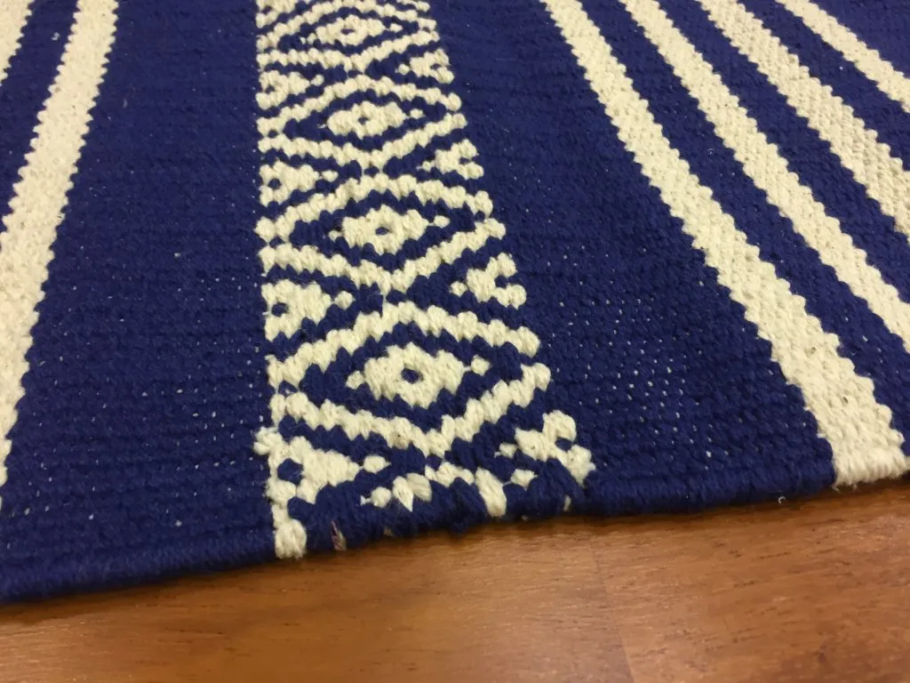 Kludetæppe - Ystad (blå)