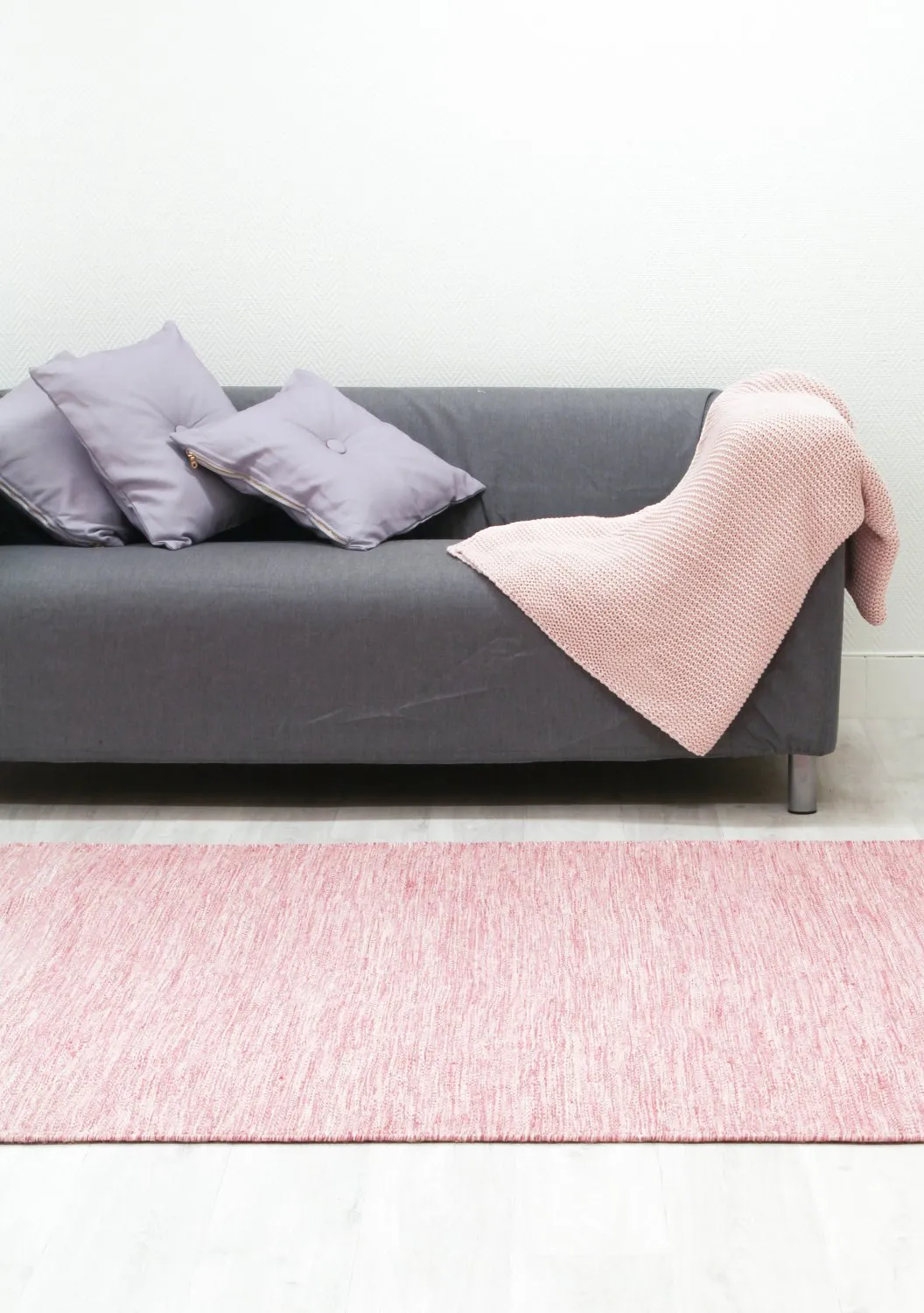 Uldtæppe - Wellington (lyserød)