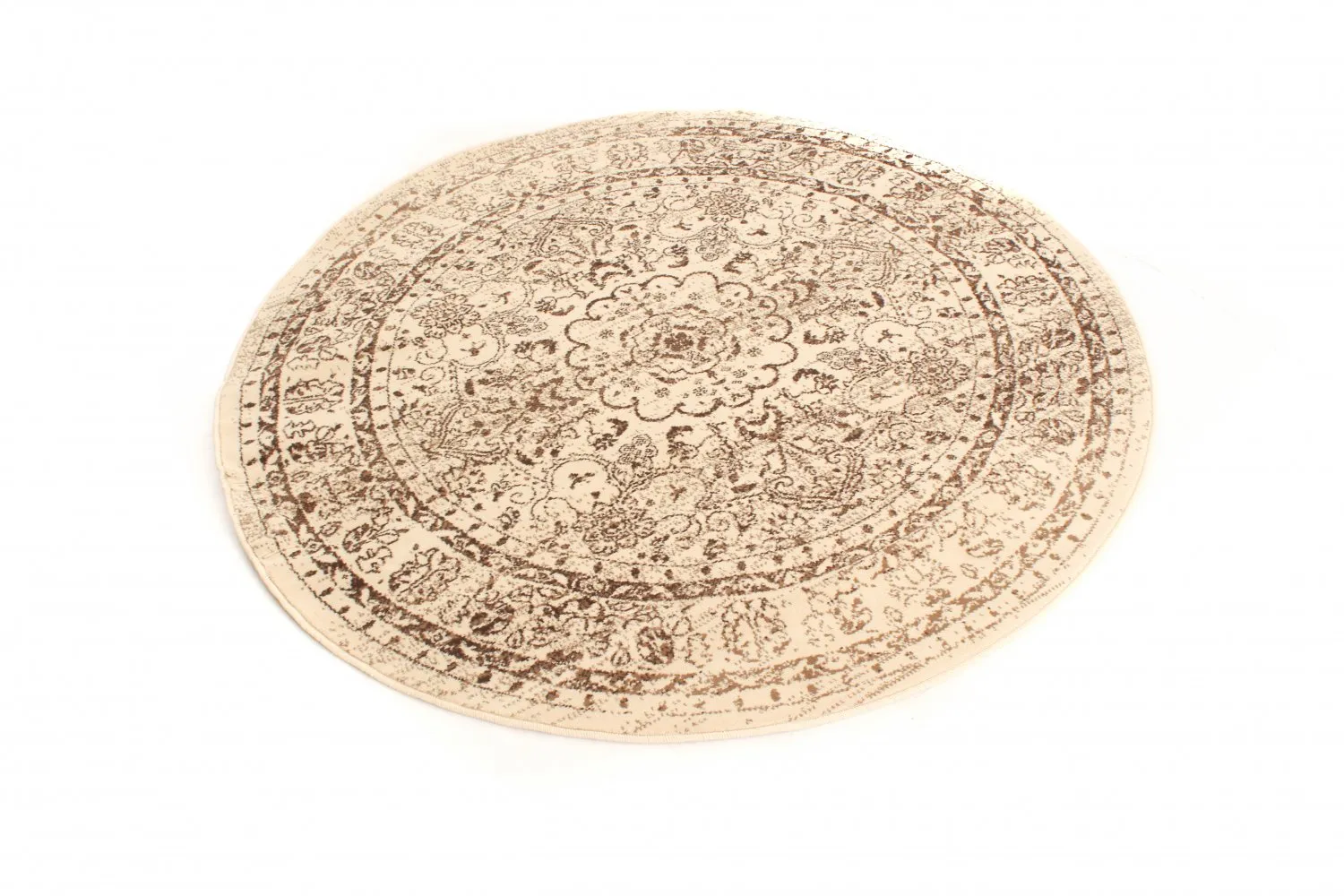 Rundt tæppe - Peking Noble (hvid)