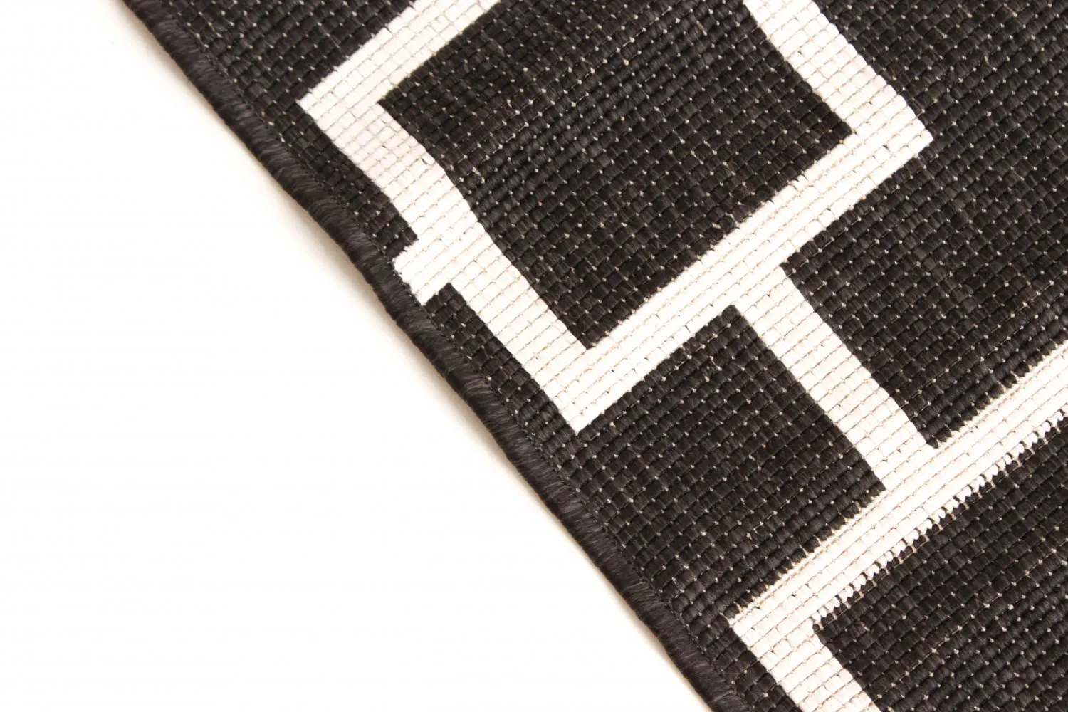 Tæpper til indendørs/udendørs brug - Brussels Silver (sort)