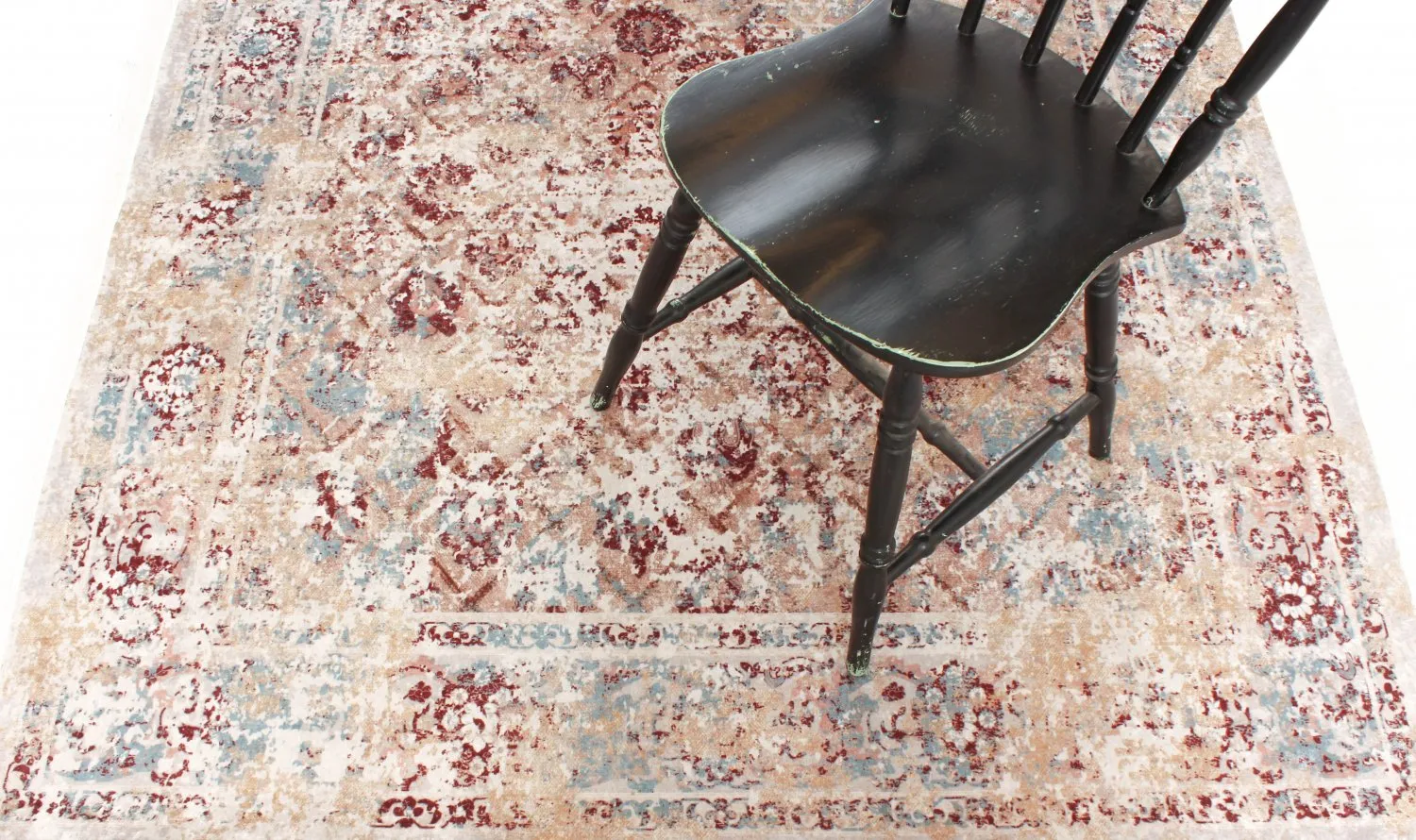 Wilton-tæppe - Douz (blå/multi)