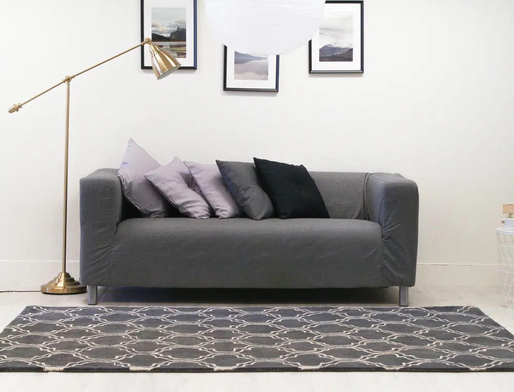 Uldtæppe - Korinth (mørkegrå)