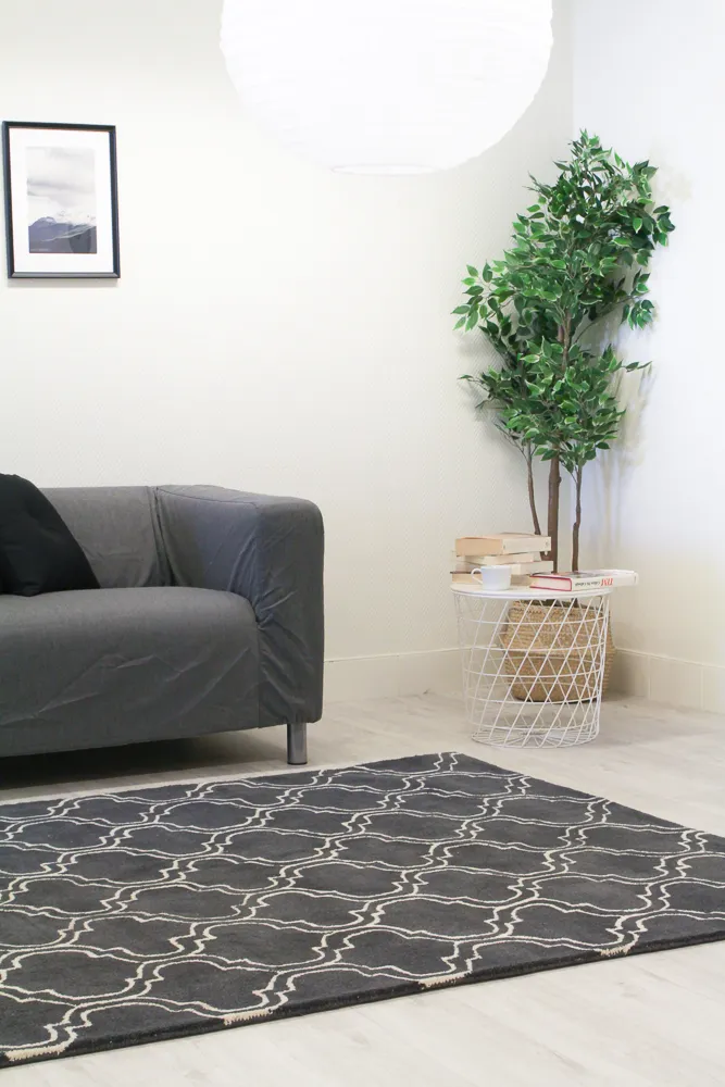 Uldtæppe - Korinth (mørkegrå)