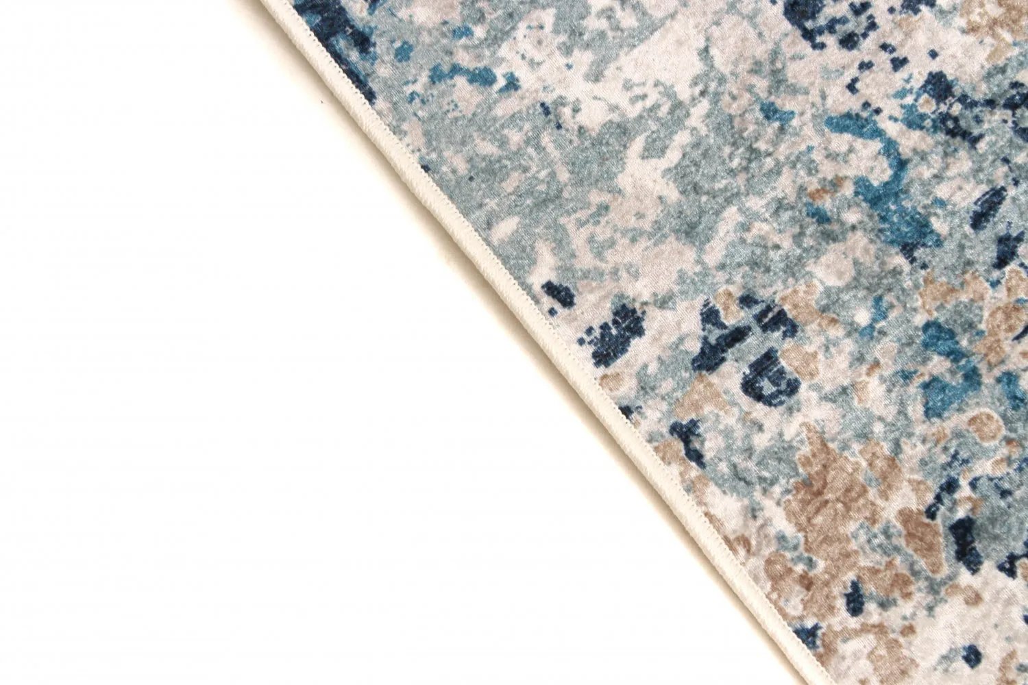 Rundt tæppe - Hiboun (blå)