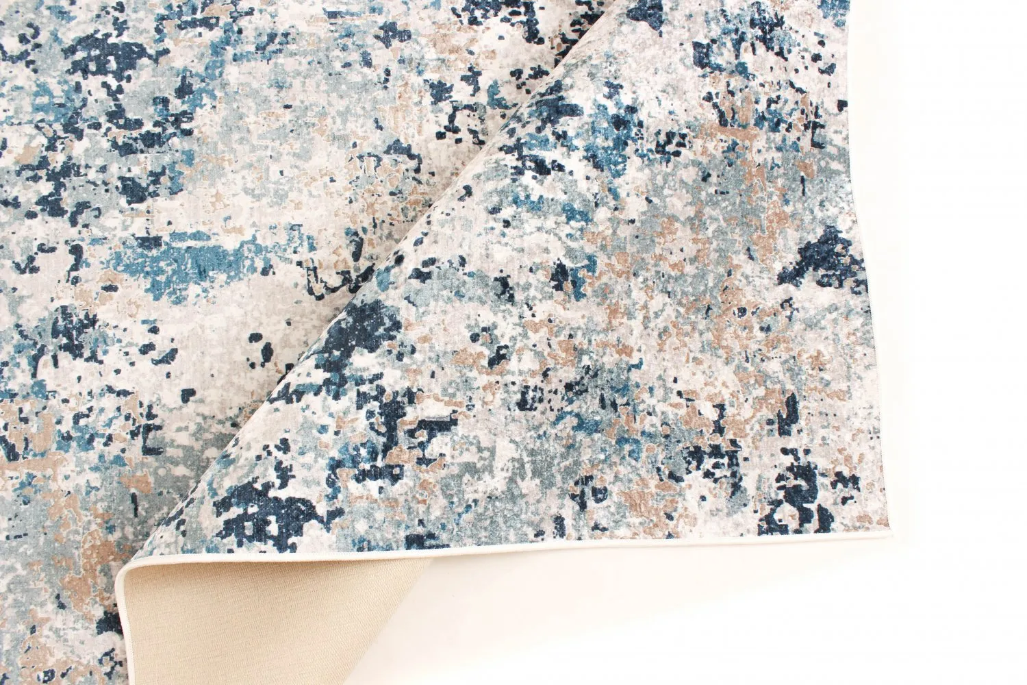 Rundt tæppe - Hiboun (blå)