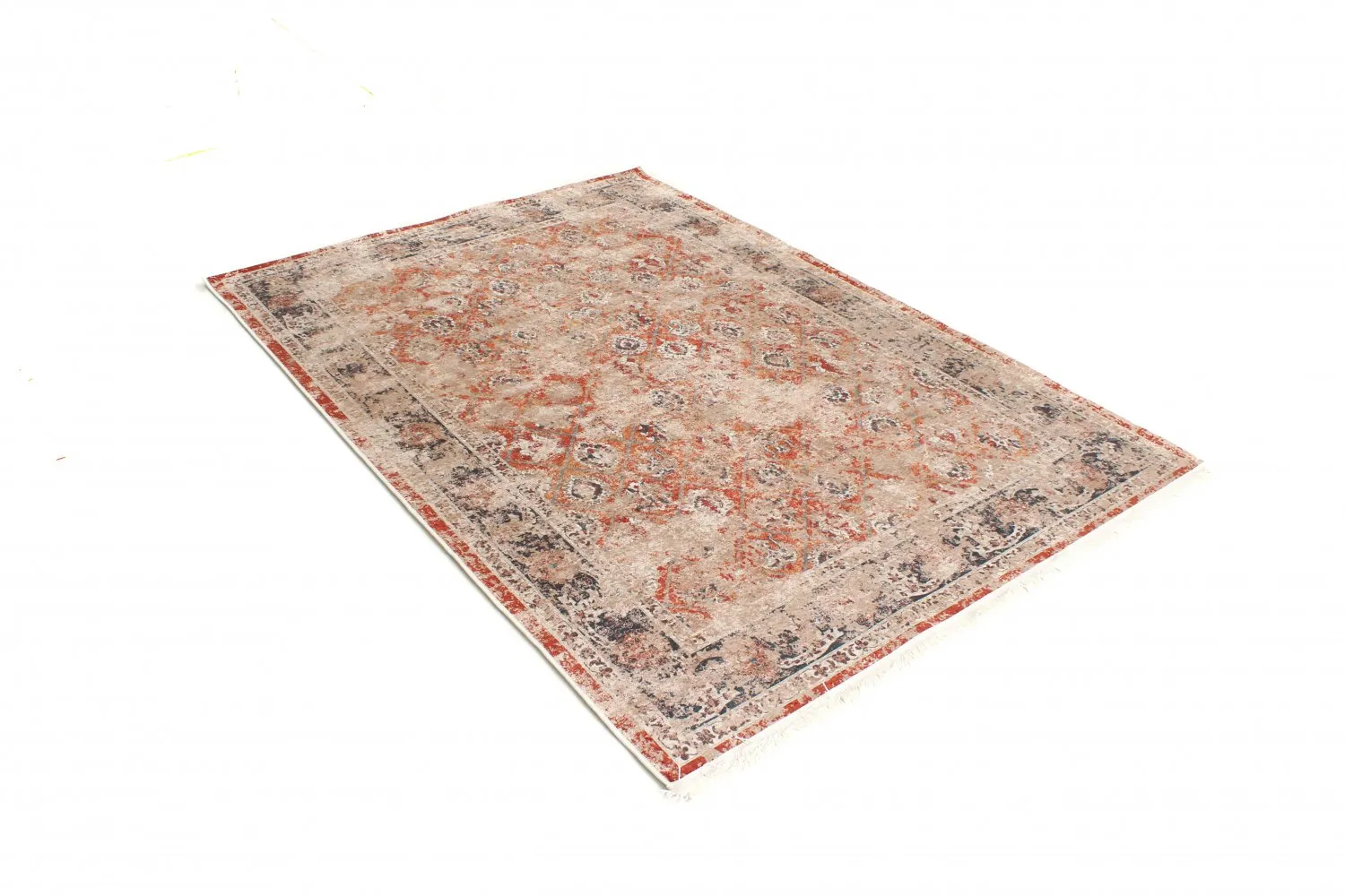 Rundt tæppe - Douz (rød/multi)