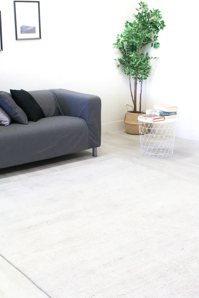 Bamboo silk-tæppe - Faliraki (lysegrå)