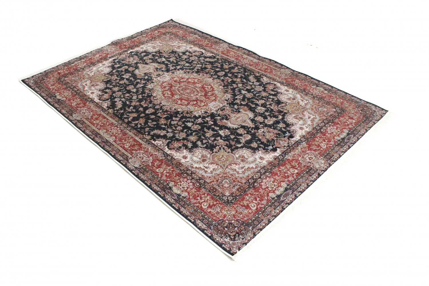 Wilton-tæppe - Vakifli (blå/multi)