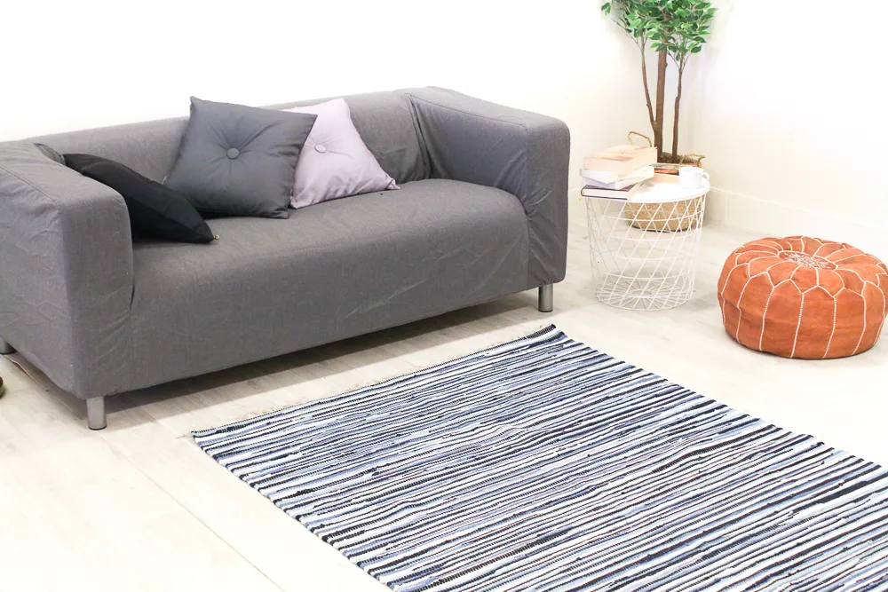 Kludetæppe fra Strehög of Sweden - Tulka (blå)