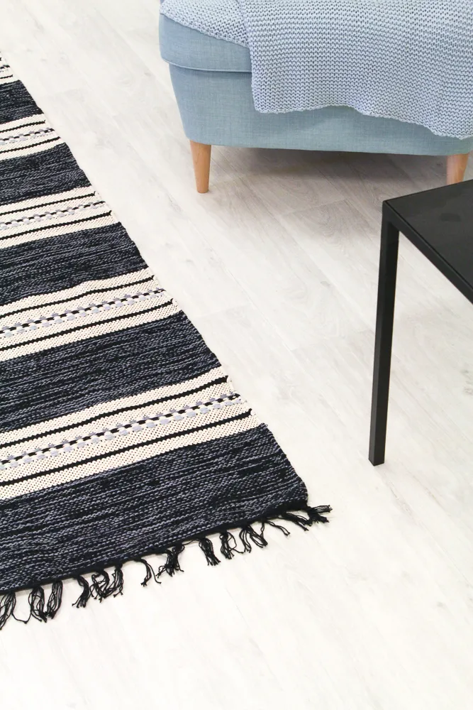 Kludetæppe - Kajsa (sort)