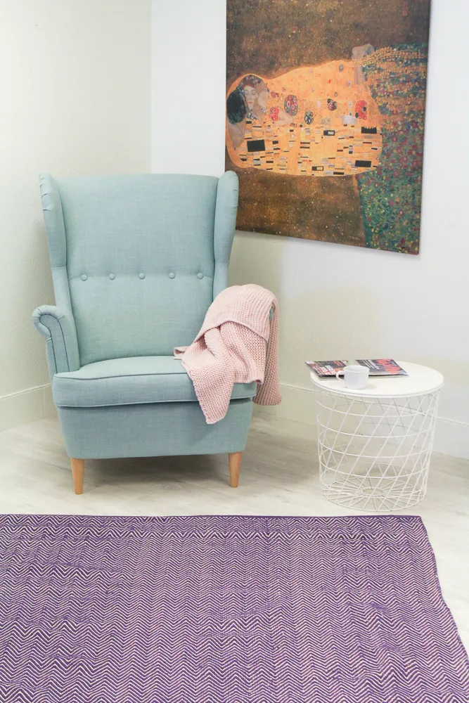 Kludetæppe - Marina (lilla)