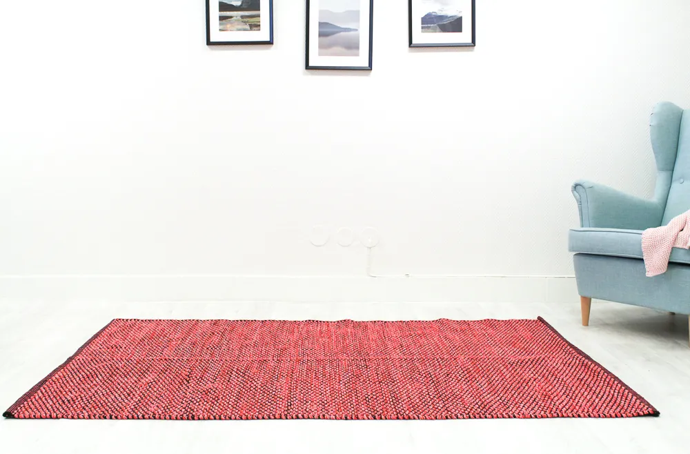 Kludetæppe - Tuva (rød)