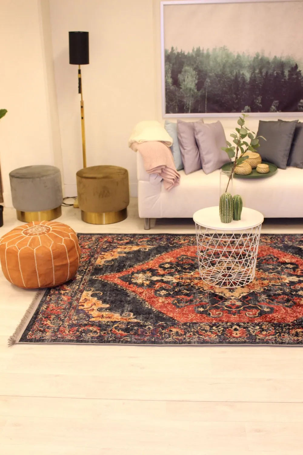 Rundt tæppe - Tabarka (multi)