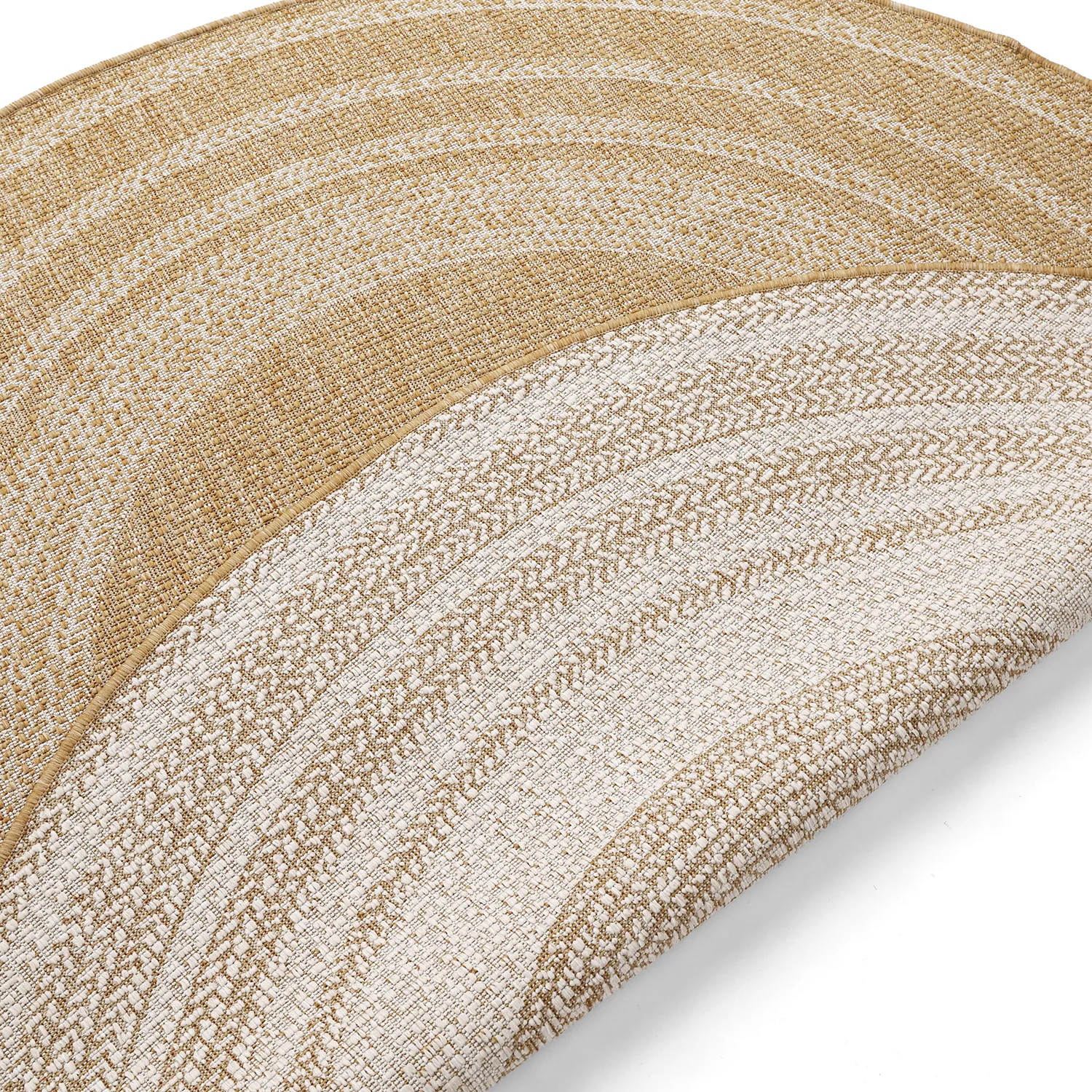 Rundt tæppe - Indoor/Outdoor Angus (natur)