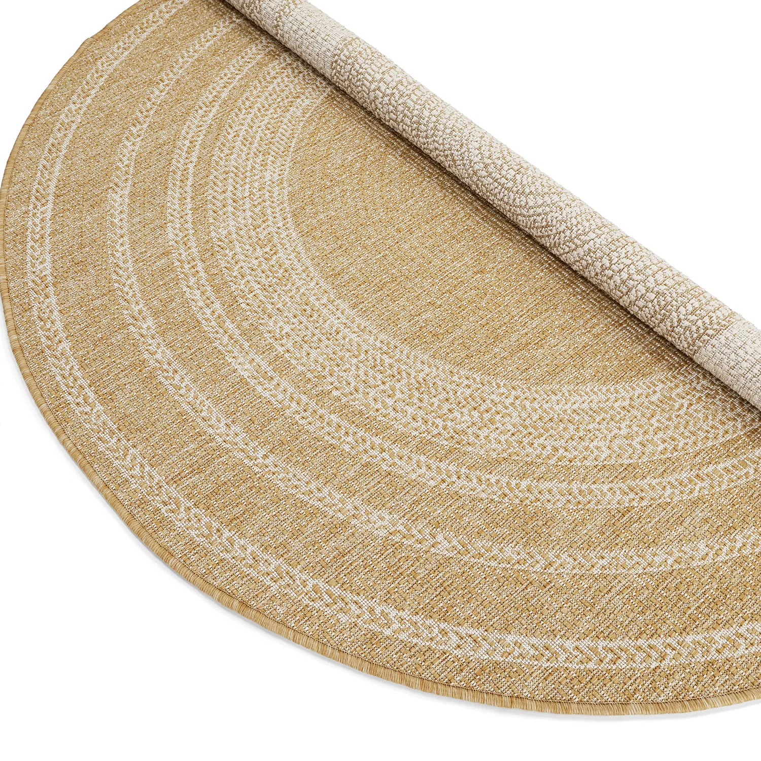 Rundt tæppe - Indoor/Outdoor Angus (natur)