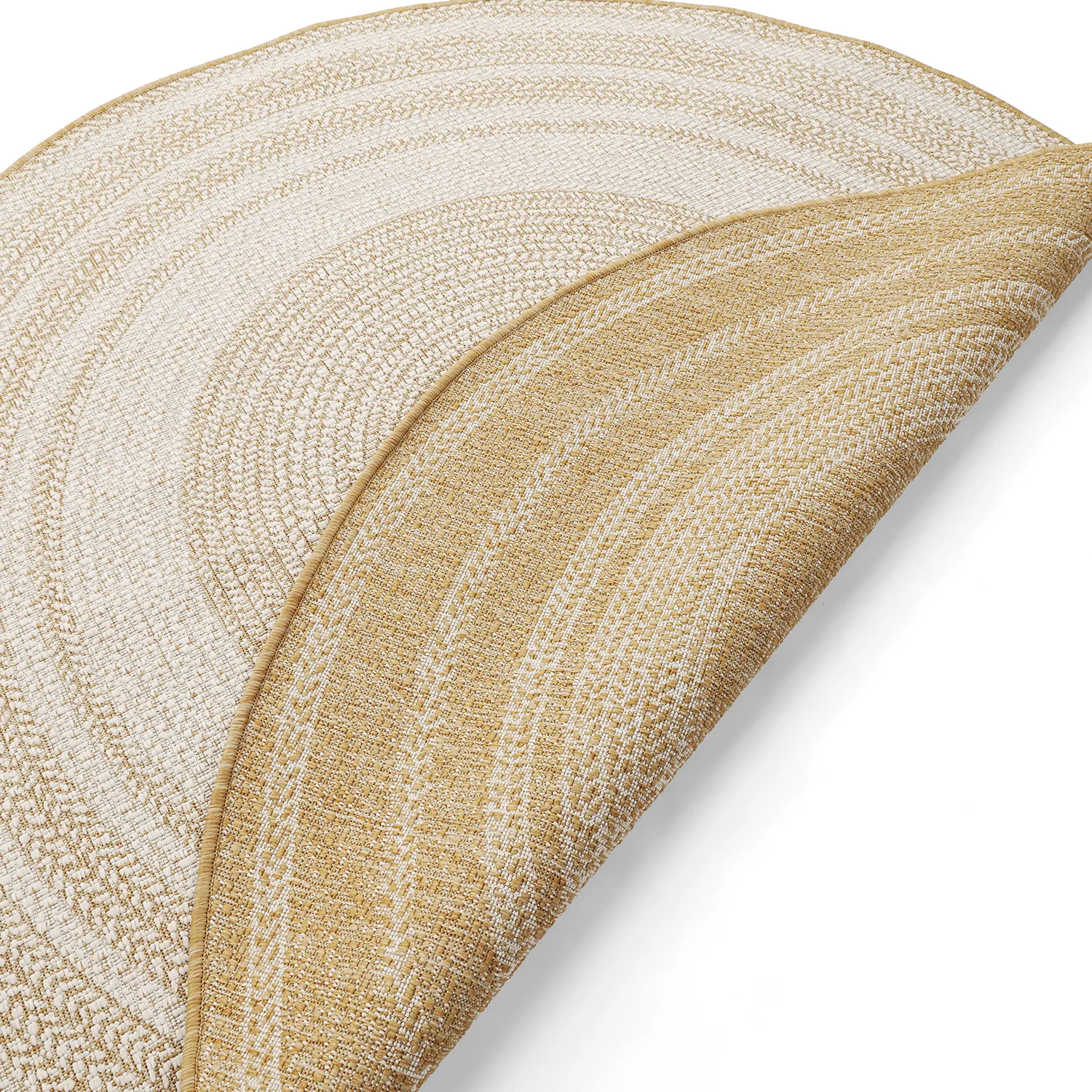 Rundt tæppe - Indoor/Outdoor Angus (natur)