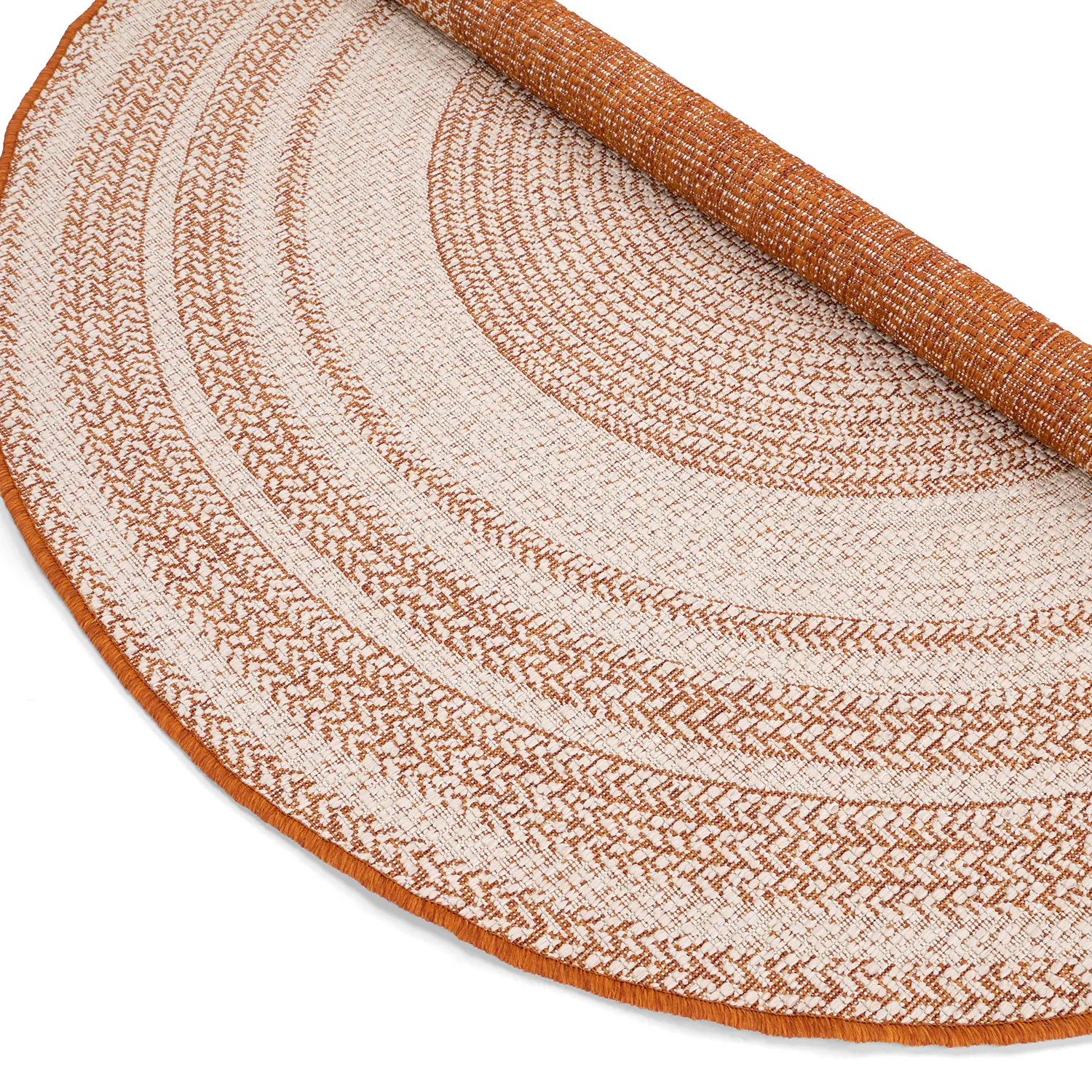 Rundt tæppe - Indoor/Outdoor Angus (rød)