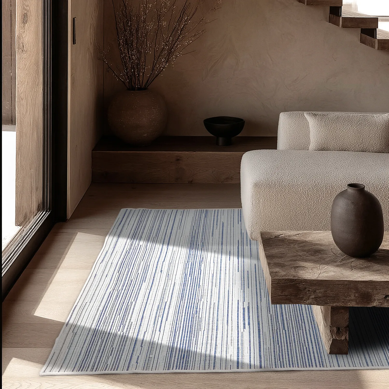 Tæpper til indendørs/udendørs brug - utomhusmatta - Arcata (blå)