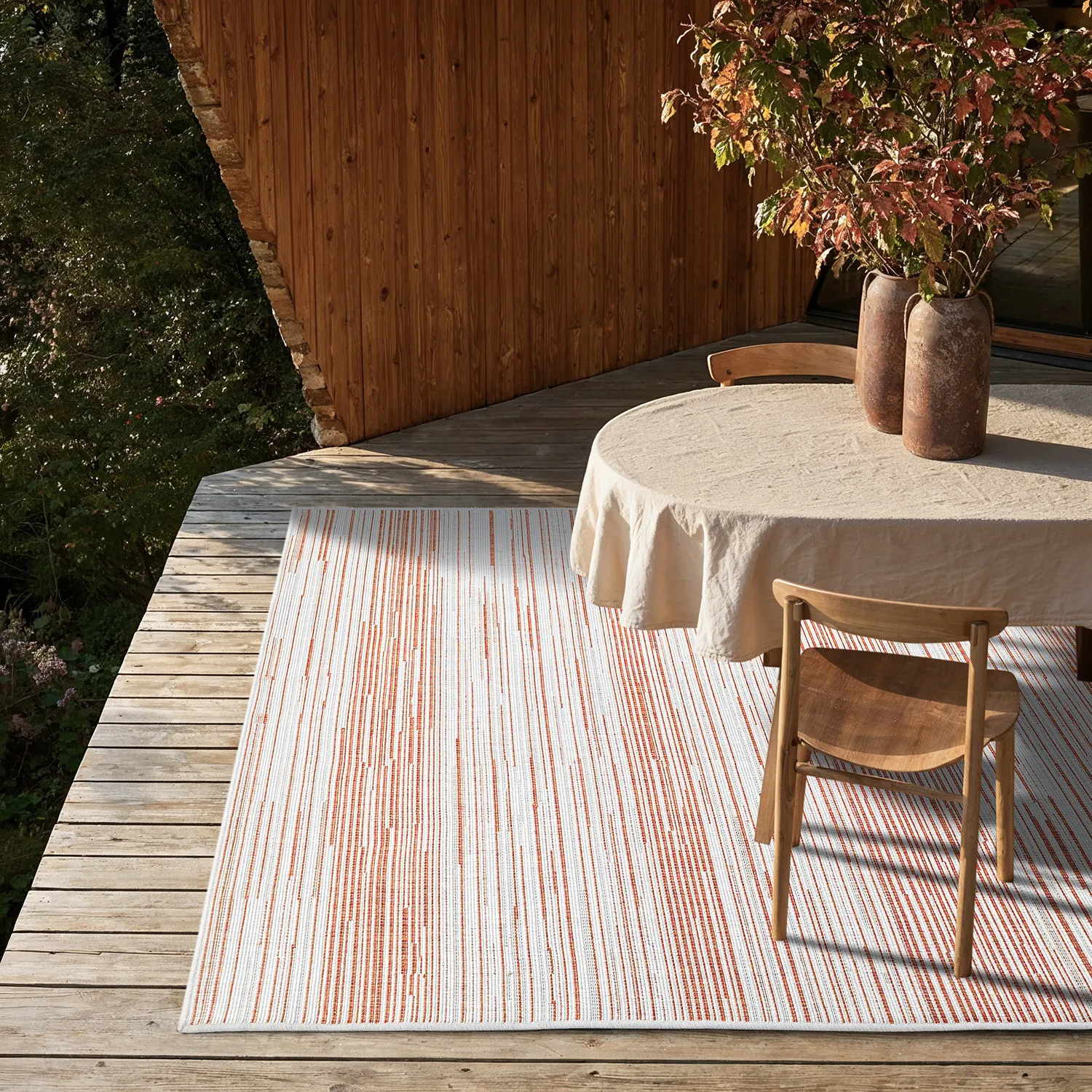 Tæpper til indendørs/udendørs brug - utomhusmatta - Arcata (rød)