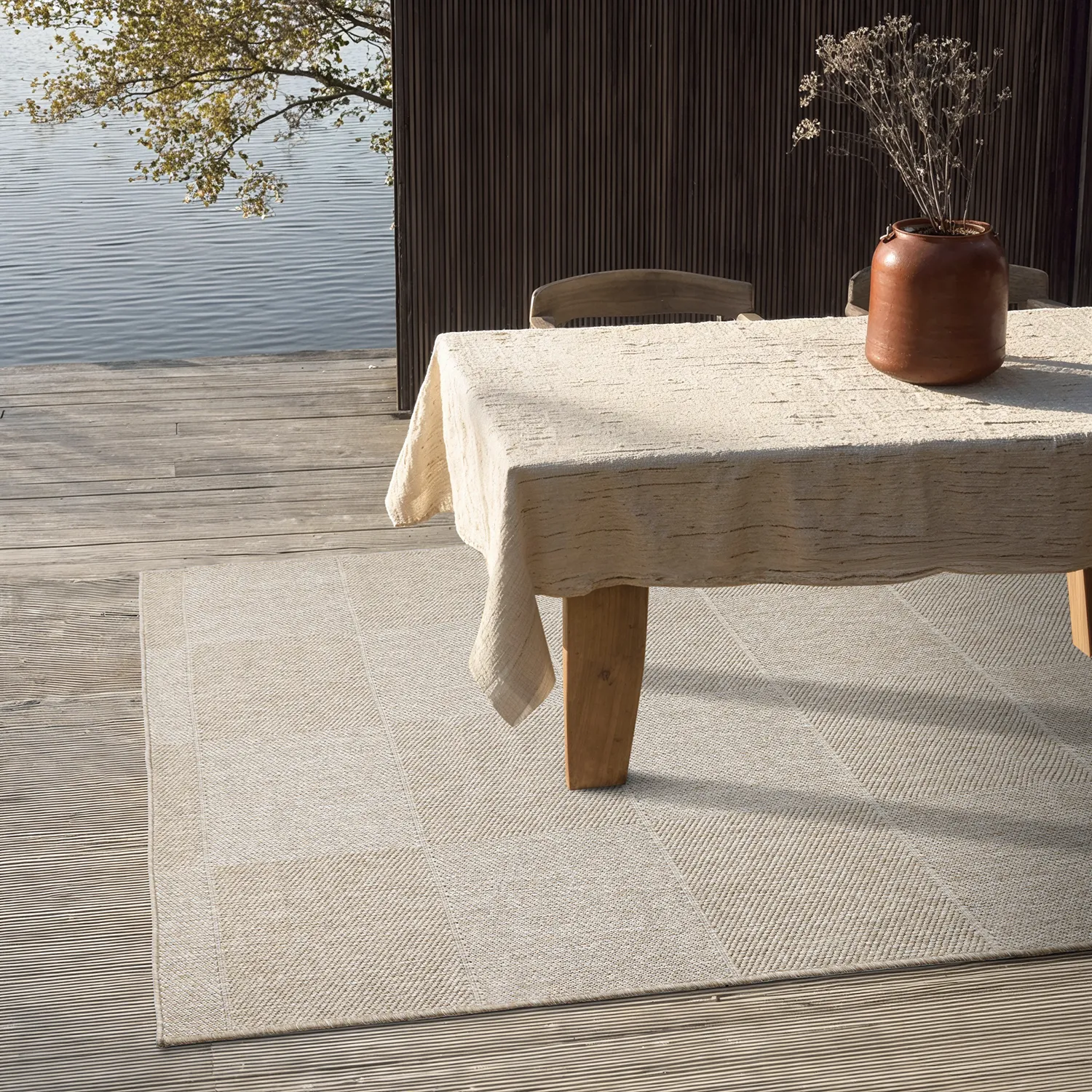 Tæpper til indendørs/udendørs brug - utomhusmatta - Ava (beige)