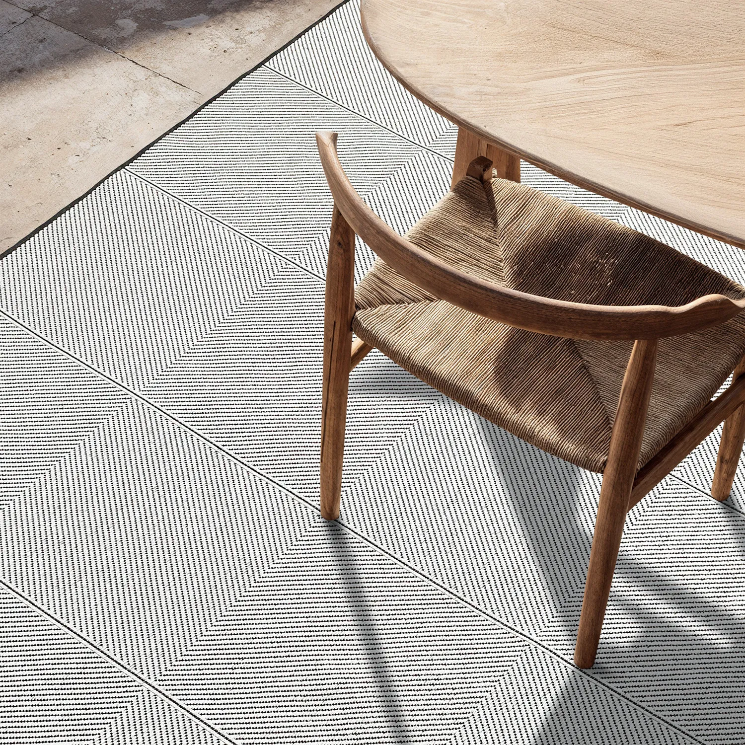 Tæpper til indendørs/udendørs brug - utomhusmatta - Ava (sort)