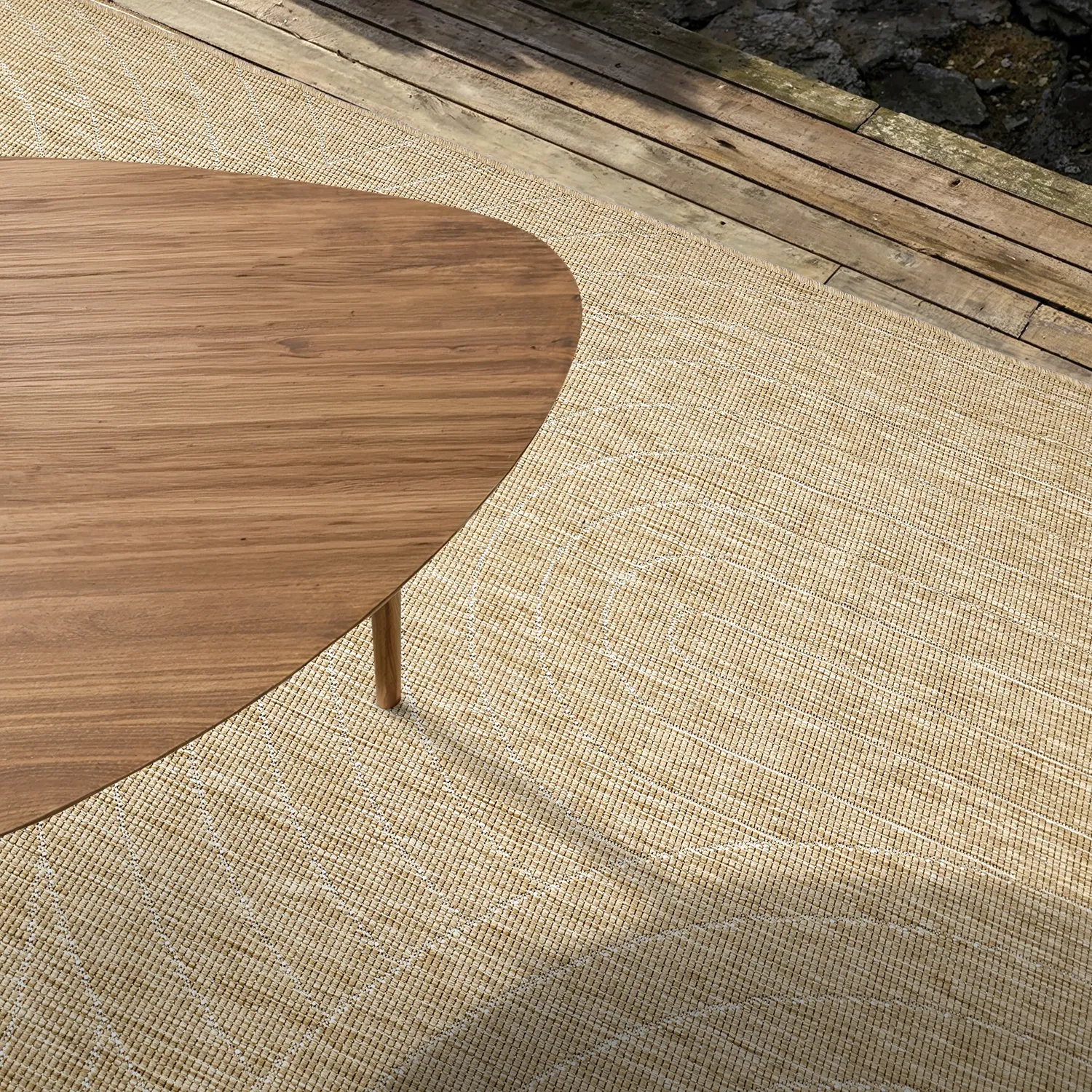 Tæpper til indendørs/udendørs brug - utomhusmatta - Hayden (natur)